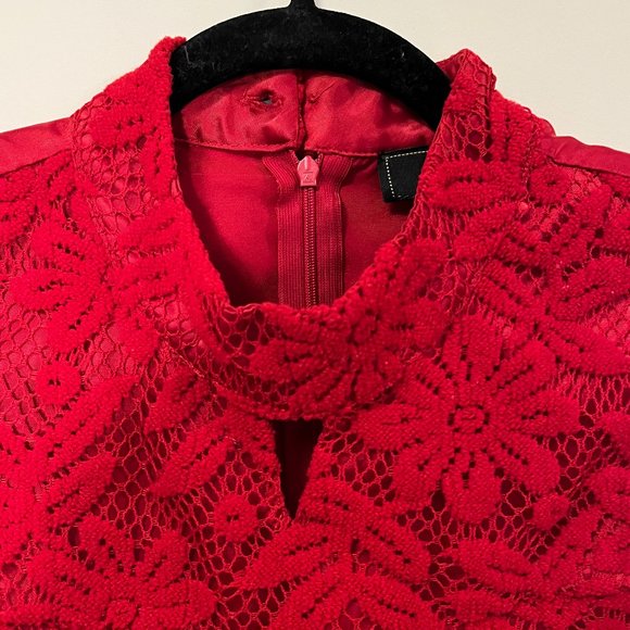 Red lace top from Hong Kong only used once or twice - Picture 1 of 5